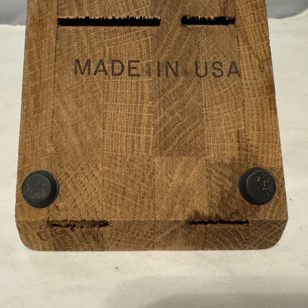 CUTCO 8 Slot‎ Knife Block Honey Oak Wood Includes 4 Steak Knife Slots